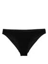 Casablanca Logo-embossed Textured Bikini Brief In Black