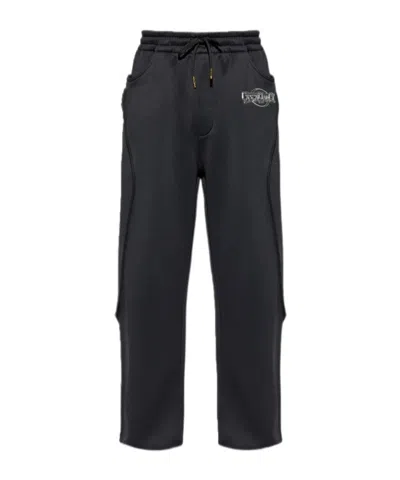 Casablanca Logo-plaque Panelled Trousers In Black