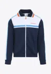 Casablanca Ribbed Collar Side Pockets Track Jacket In Blue
