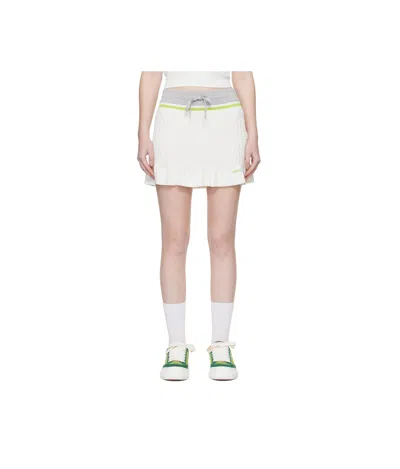 Casablanca Logo Embroidered Drawstring Skirt In White