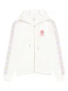 Casablanca Womens Cream Laurel Flame-panel Cotton-jersey Hoodie In White