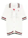 Casablanca Sporty Faux Crochet Shirt In White