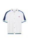Casablanca Contrasting Trims Chest Pocket Logo-embroidered Short-sleeve Button-up Shirt In Multi