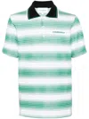 Casablanca White Cotton Blend Polo Shirt Men In Green