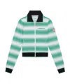 Casablanca Stripe Track Jacket White/evergreen In Green