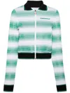 Casablanca Stripe Track Jacket White/evergreen In White