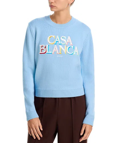Casablanca Logo Embroidered Sweater In Multi
