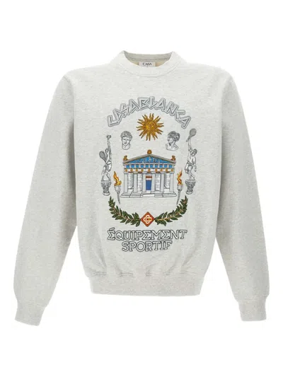 CASABLANCA LOGO-EMBROIDERED SWEATSHIRT
