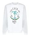 Casablanca Statue En Marbre Sweatshirt With Embroidery In White