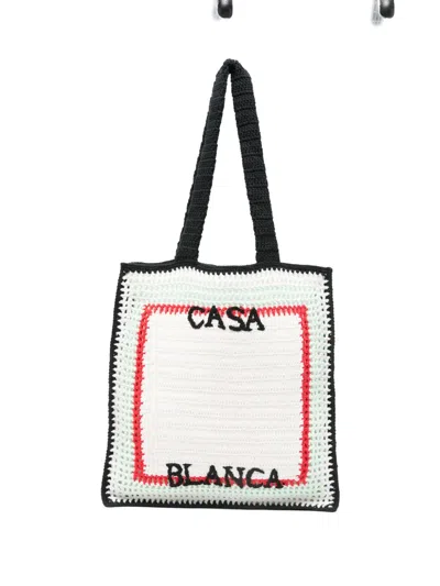 Casablanca Logo-embroidered Tote Bag