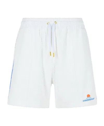 CASABLANCA CASABLANCA LOGO EMBROIDERED TOWELLING SHORTS