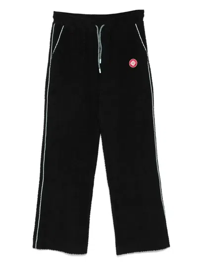 Casablanca Logo-embroidered Trousers In Black