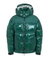 Casablanca Quilted Down-feather Jacket With Glossy Finish In Green