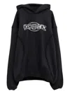 Casablanca Mens Oversized Panel Logo Jersey Hoodie Black In Black