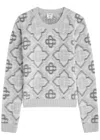 Casablanca Logo-intarsia Wool-blend Jumper In Grey