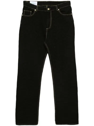 Casablanca Jeans Aus Logo-jacquard In Schwarz