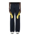 Casablanca Textured Panelled Trousers In Blue