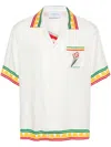 Casablanca White Logo Monogram Pattern Shirt In White