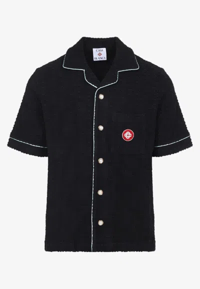 CASABLANCA LOGO MONOGRAM TOWELING SHIRT
