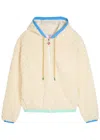 Casablanca Monogram Jacquard Oversized Fleece Jacket In Neutral