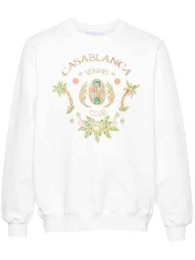 Casablanca Logo Sweatshirt In White