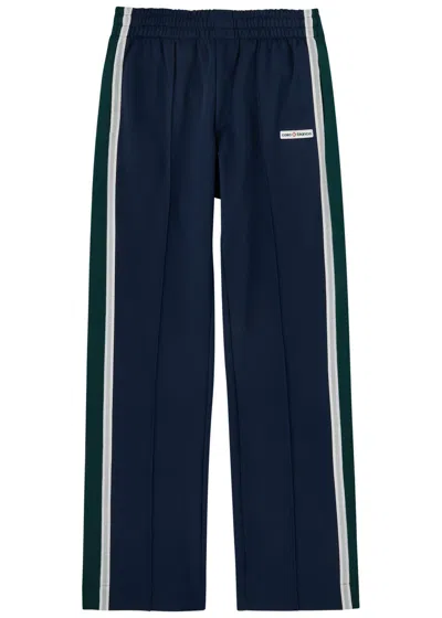 Casablanca Logo Panelled Jersey Track Pants In Navy