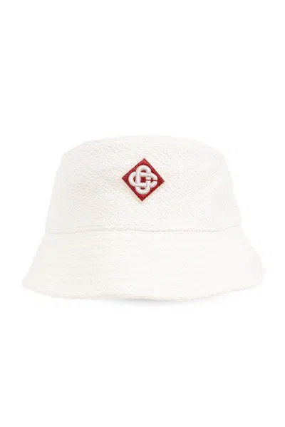 Casablanca Logo Patch Bucket Hat In White