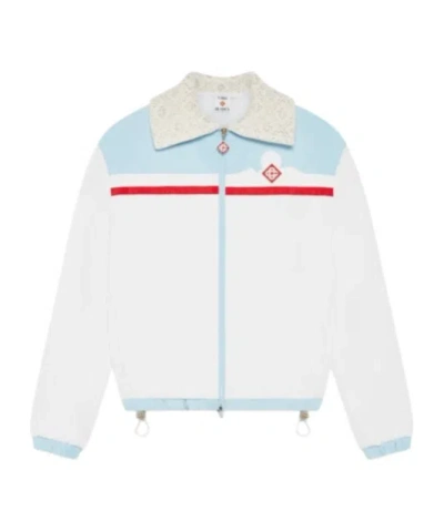 Casablanca Logo Patch Casual Jacket In White
