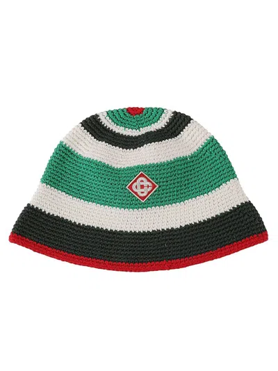 CASABLANCA LOGO PATCH CROCHET HAT