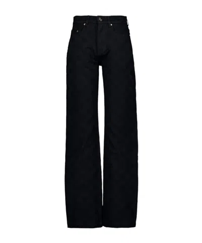 Casablanca Logo Patch Denim Trousers In Black