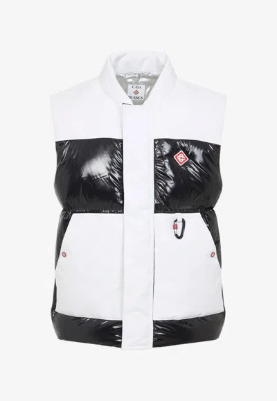 CASABLANCA LOGO-PATCH DOWN VEST