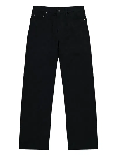 Casablanca Logo-patch Five-pocket Jeans In Black
