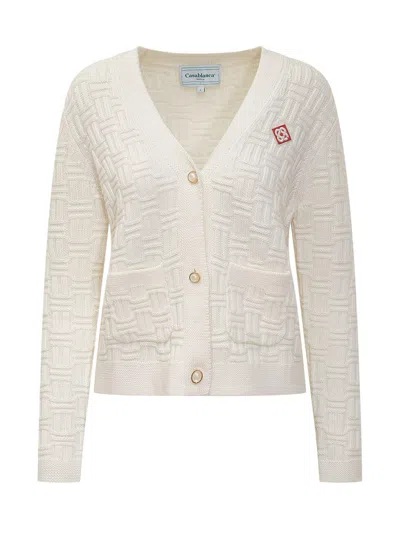 CASABLANCA COLUMN STITCH CARDIGAN