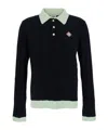 Casablanca Logo Patch Polo Shirt In Black