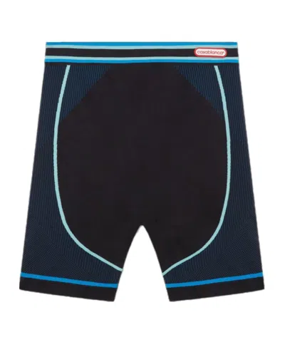 Casablanca Logo Patch Seamless Shorts In Blue