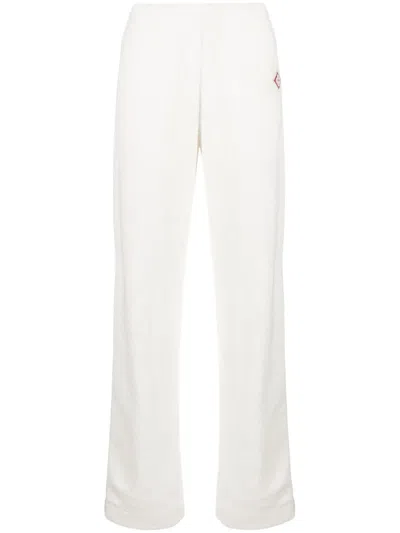 Casablanca Logo-patch Side-stripe Fleece Track Pants In Neutrals