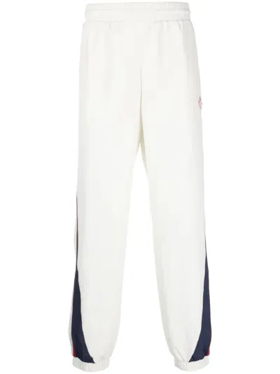 Casablanca Logo Patch Side Stripe Track Pants In White