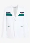 Casablanca Tailored Sport Jacket Featuring Button Detailing In White