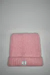 Casablanca Logo Patch Square Beanie In Pink