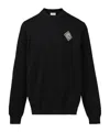 Casablanca Pearl Diamond Cc Patch Sweatshirt In Black