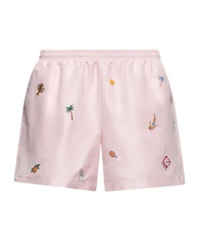 CASABLANCA CASABLANCA LOGO PATCH SWIM SHORTS