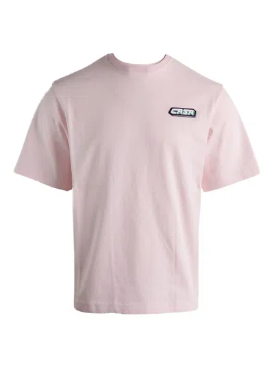 Casablanca Logo-patch T-shirt In Pink