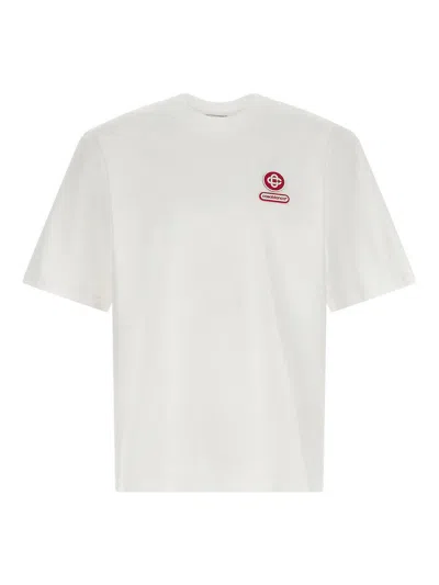 Casablanca White Dragonfly Floral Oversized T-shirt In Neutral