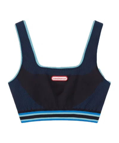 Casablanca Logo Patch Underwear In Blue