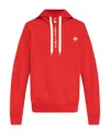 Casablanca Logo-patch Zip-neck Hoodie In Red