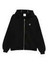 Casablanca "casa Chrome" Full Zip Hoodie In Black