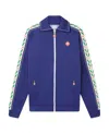 Casablanca Logo-patch Zip-up Jacket In Blue