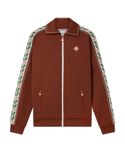 Casablanca Logo-patch Zip-up Jacket In Red