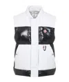 Casablanca Color-block Black Down Vest With Stand-up Collar In White
