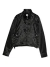 Casablanca Zippered Long-sleeved Casual Jacket In Black